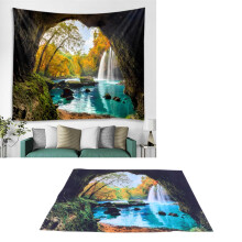 Tapisserie paysagère Cave River 150x150cm Poly Color