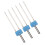 Ensemble de 3 épingles doubles 2/3/4 mm argenté 9