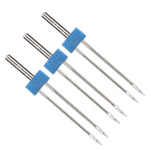 Langlebige, rostfreie Edelstahl-Doppelnadeln mit 3 mm für Nähen und Häkeln, 3 Stück Beutel