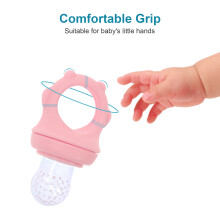 Baby Food Feeder Fruit Feeder Pacifiers for Teething Relief with S/M/L 3 Size Silicone Pacifiers for Infants, Pack of 2pcs