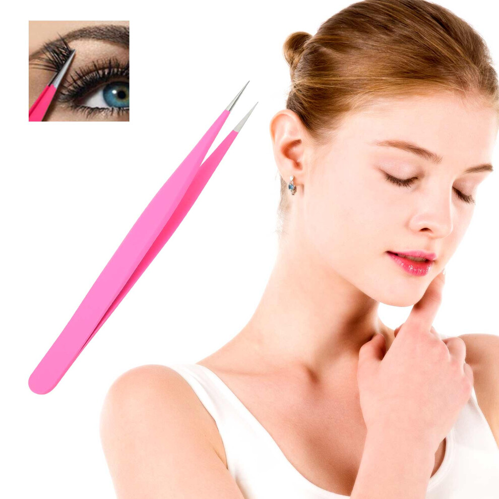 Straight Tweezers Professional Eyelash Extension False Eyelash Grafting Tweezers Tool