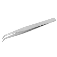 False Eyelash Applicator Professional Stainless Steel Curved Eyelashes Extension TweezerSilver