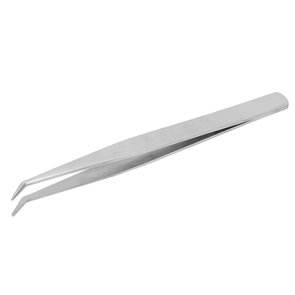 False Eyelash Applicator Professional Stainless Steel Curved Eyelashes Extension TweezerSilver