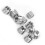 10 pièces d'inserts filetés 303SS M6/M8, 6.0mm, argent 15