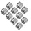 10 pièces d'inserts filetés 303SS M6/M8, 6.0mm, argent 5