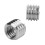 10 pièces d'inserts filetés 303SS M6/M8, 6.0mm, argent 7