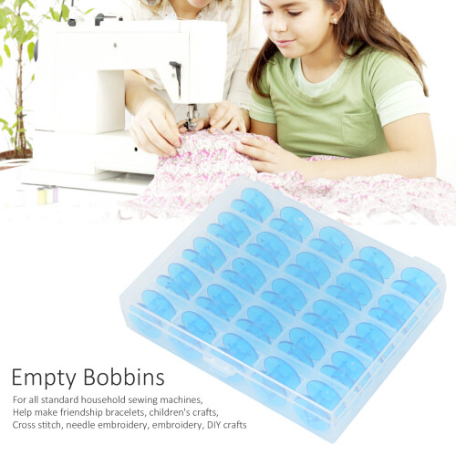 Bobine vuote in plastica blu, 25 pezzi, set confezionato 2
