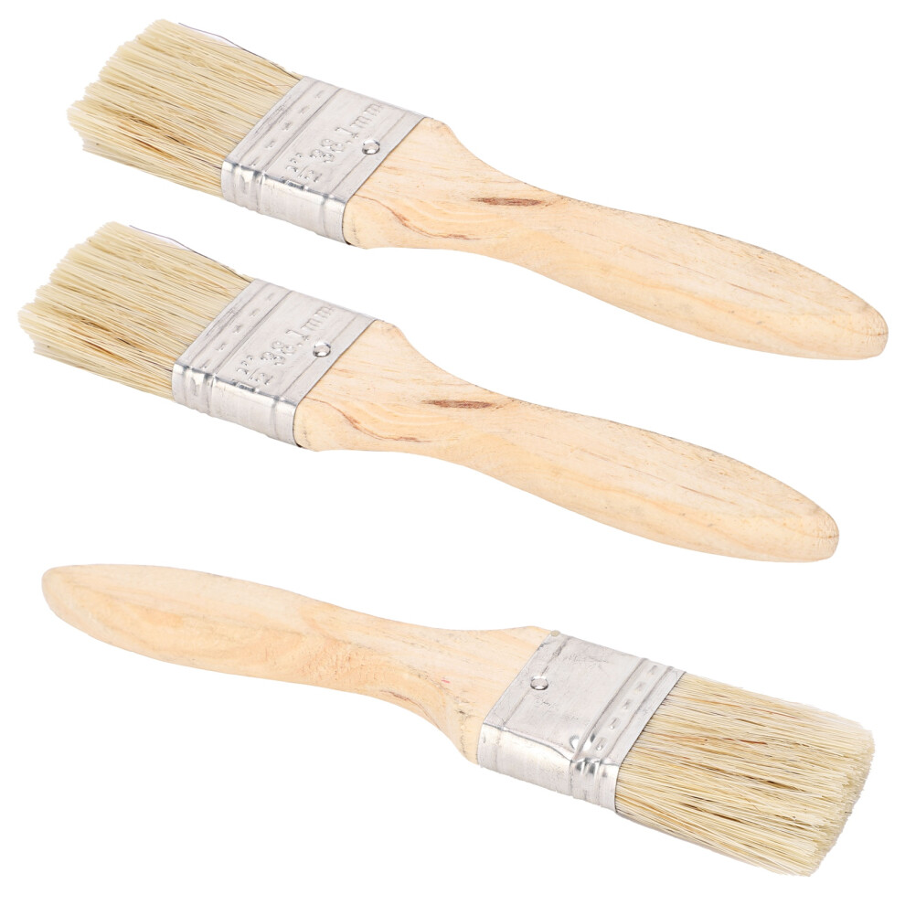 20Pcs Paint Brush Flat Widening Artificial Fur Wooden Handle Brush Set For Painting Cleaning 8461322942133