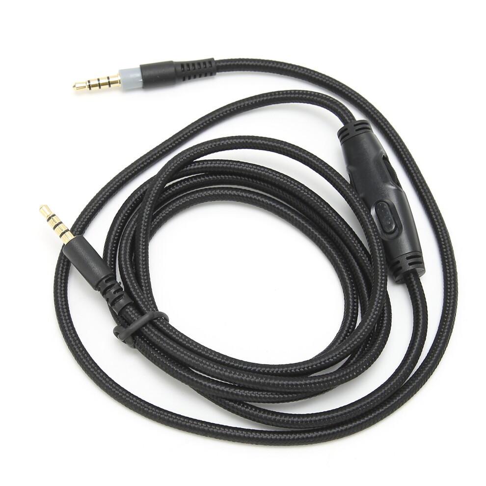 Headphone Cable 3.5mm Male to Male Audio Cable with Volume Control for HyperX Cloud