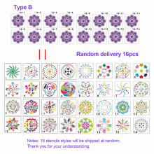 Kit de pointillage mandala de 44 pièces 24 x 18 x 3 cm multicolore