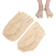Calzini a dita da donna invisibili con linguetta in gel, colore nude, una taglia unica.