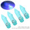 4 pezzi LED luce per esca 5,7x1,8 cm blu 480 mAh 12