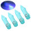 4 pezzi LED luce per esca 5,7x1,8 cm blu 480 mAh 14