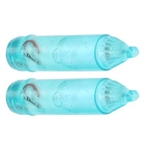 4 pezzi LED luce per esca 5,7x1,8 cm blu 480 mAh 2