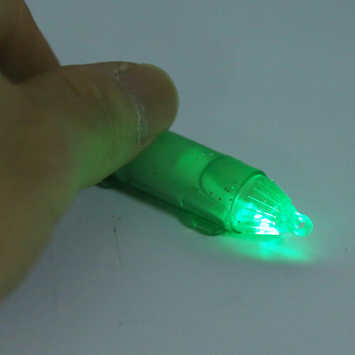 4 pezzi LED Lure Light verde, 5,7x1,8cm, 480mAh 2