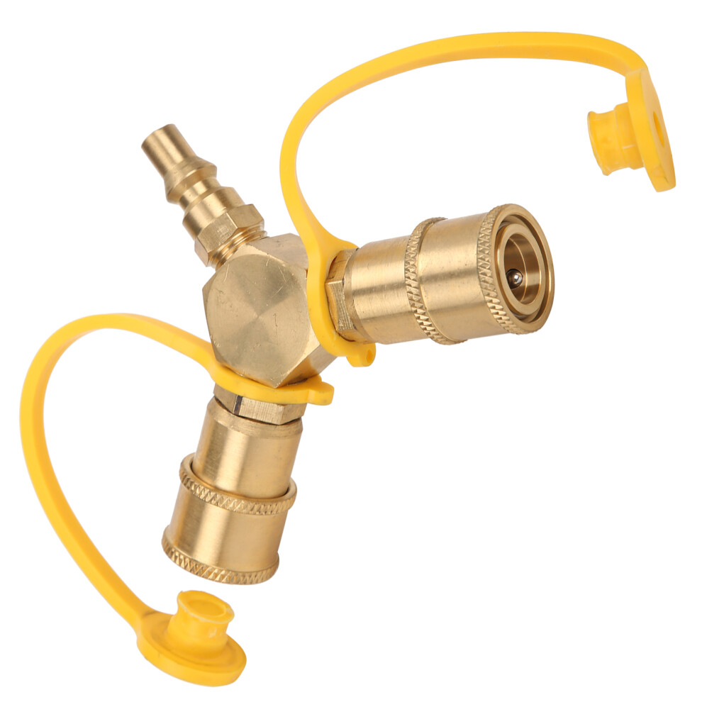 2 Ways 1/4In Rv Propane Npt Quick Connect Y Splitter Adapter For Propane Hose Connector Kit 9461322946567