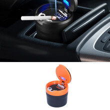 Cendrier de voiture Ø76,8 mm 71,5 mm LED bleue 150 mAh CR2025