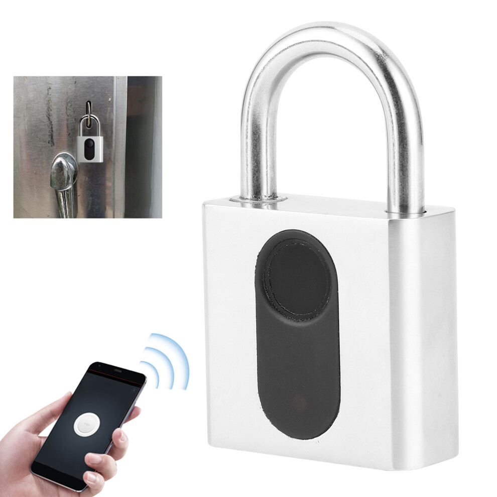 Smart Padlock Fingerprint Bluetooth App Lock Ip65 Waterproof Antitheft For Fitness Cabinet Dormitory Warehouse 4311322947857