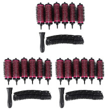 AD-18 pezzi 3 misure spazzola a rullo per capelli con manico staccabile e clip di posizionamento, corpo