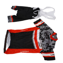 Lixada Summer Cycling Jersey Set Short Sleeve Bicycle Shirt and Padded Bib Shorts Breathable MTB Bike Riding Biking Cycling Suit