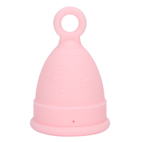 Rosa Silikon-Menstruationstasse 30 ml Wiederverwendbar Bequem, Größe L 1