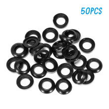 50 Stück PVC-Gummi-Wickel-Checkringe für Fliegen- und Spinnen- und Kescherruten