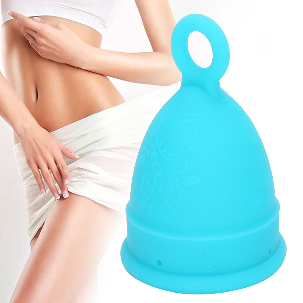 Silicone Menstrual Cup Women Soft Elastic Reusable Period Cup Female Body Care ToolBlue S