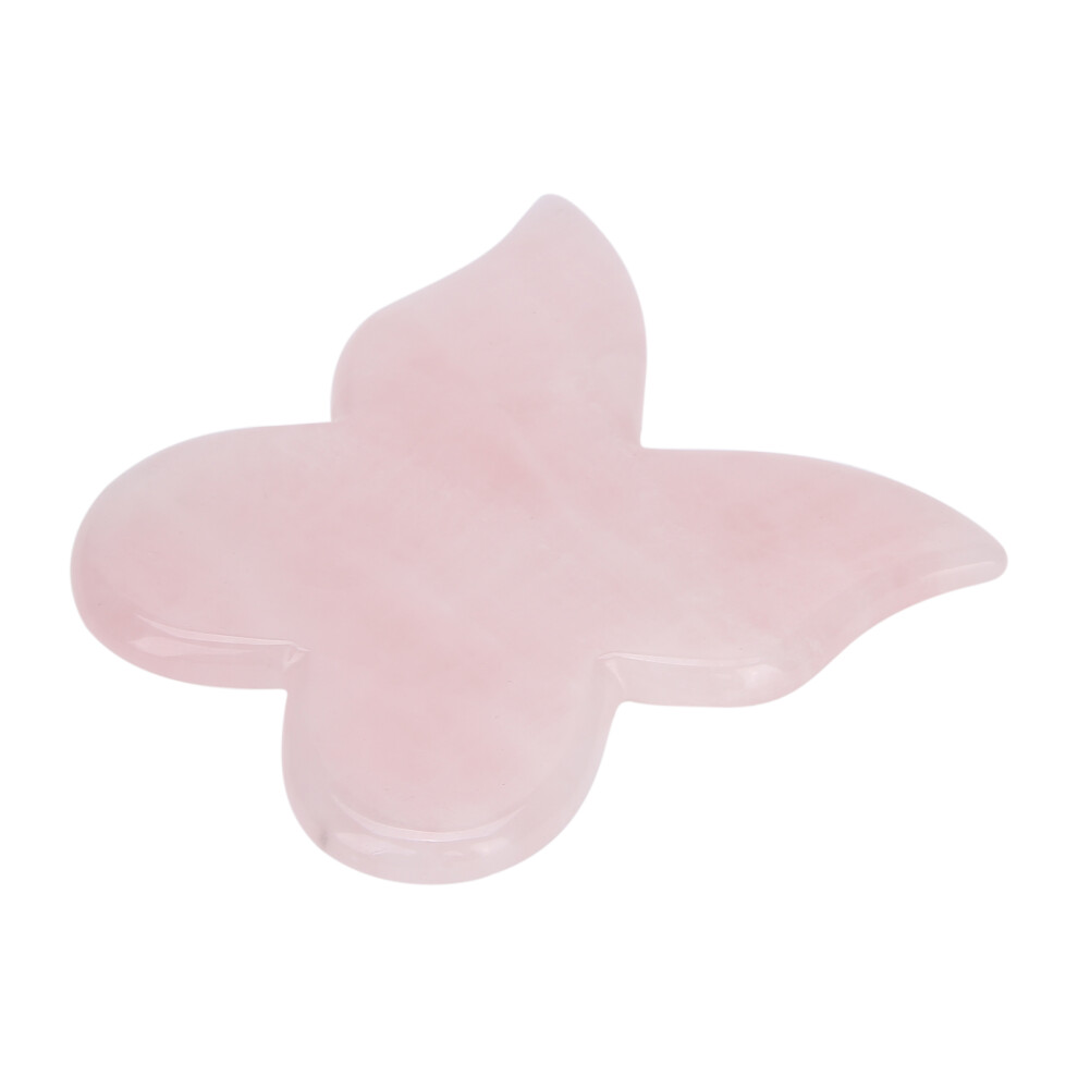Pink Jadestone Scraping Board Butterfly Shape Massaging Gua Sha Board Scrapping Tool