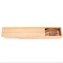 4Pcs/Set Chopsticks and Spoon Set Portable Wooden Tableware with Box for Home Hotel Restaurant