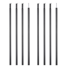 Set da 2 pali per tende in ferro, lunghezza aperta 200 cm, diametro 16 mm