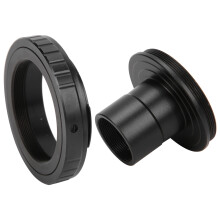 Tube d’extension à monture T pour microscope, diamètre 23,2 mm, 73 g, noir.