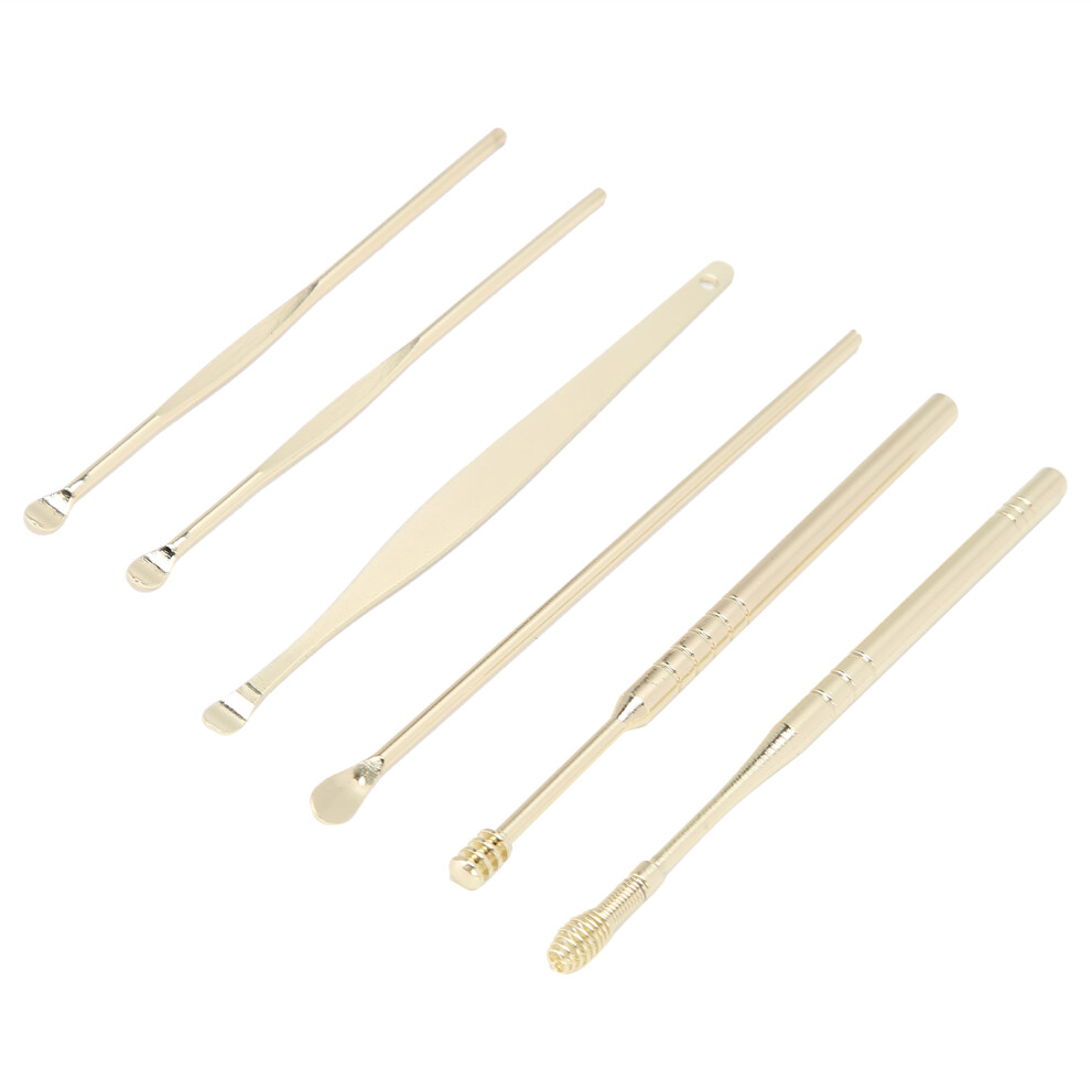 Portable Earwax Removal Cleaner Set U Shape Ear Spoon Spiral Ear Wax Cleaner Tools SetYellow