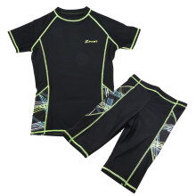 Set di muta da uomo in 2 pezzi, taglia L, bordo verde fluorescente