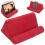 Supporto per tablet a cuscino rosso 24,5x16,5x12 cm. 16