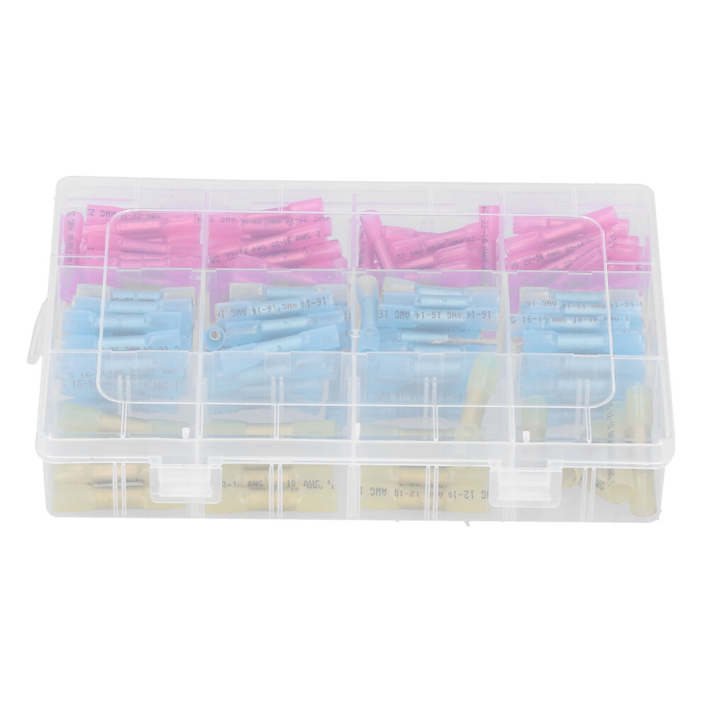 200Pcs Heat Shrink Butt Connectors Insulated Waterproof 22-10Awg Wire Splice For Car Marine Boat 8731322958633