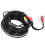Câble CCTV 3-en-1, 20 m, noir ABS, BNC+RCA+DC 9