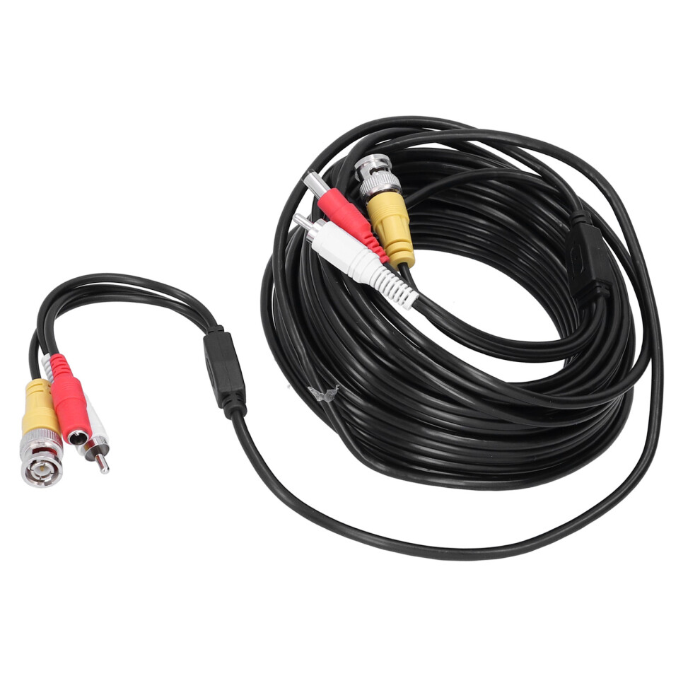 Portable Cctv Cable 3-In 1 Video Audio Power Cord Bnc+Rca+Dc Connector For Dvr Surveillance System(20M 65.6Ft ) 4331322958981