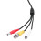 Câble CCTV 3-en-1, 20 m, noir ABS, BNC+RCA+DC 13
