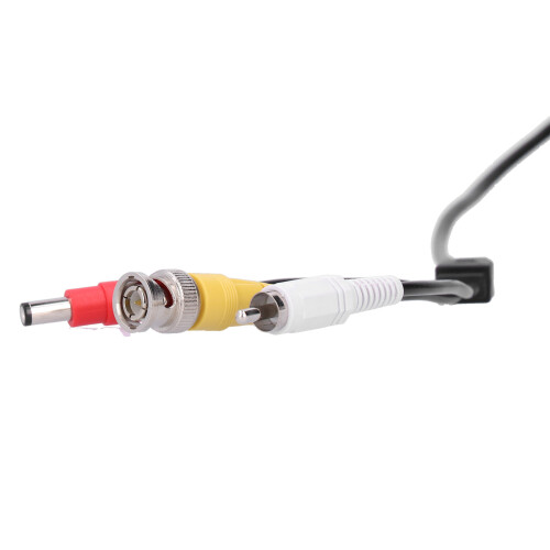 Câble CCTV 3-en-1, 20 m, noir ABS, BNC+RCA+DC 2