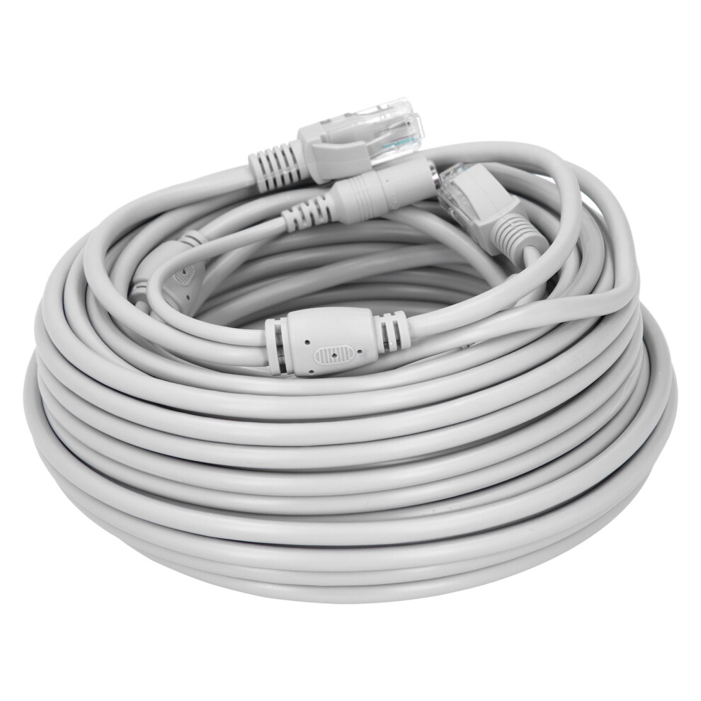 Portable Ethernet Cable 2ÂInâ1 Power Supply Networks Cord For Ip Camera Nvr Cctv System10m / 32.8Ft 9391322958997
