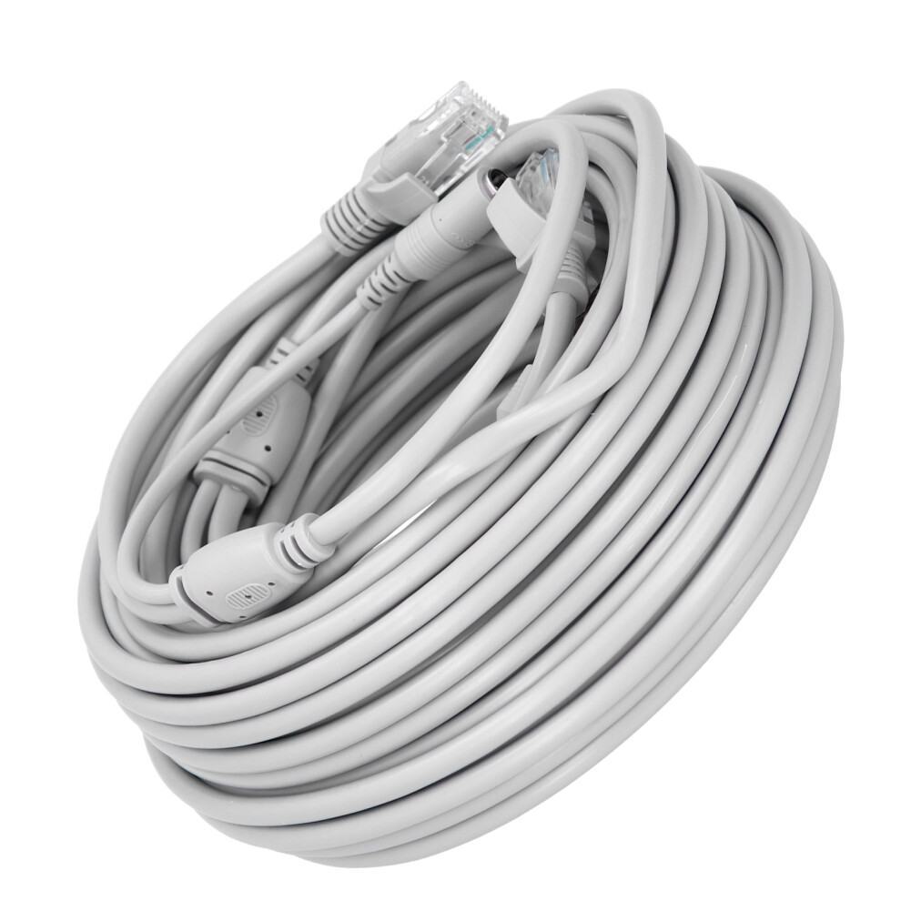 Portable Ethernet Cable 2ÂInâ1 Power Supply Networks Cord For Ip Camera Nvr Cctv System20m / 65.6Ft 4321322959002