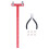 Archery Bow String Nocking Points Brass Buckle Clip Pliers T Shape Measurement Ruler Set 11