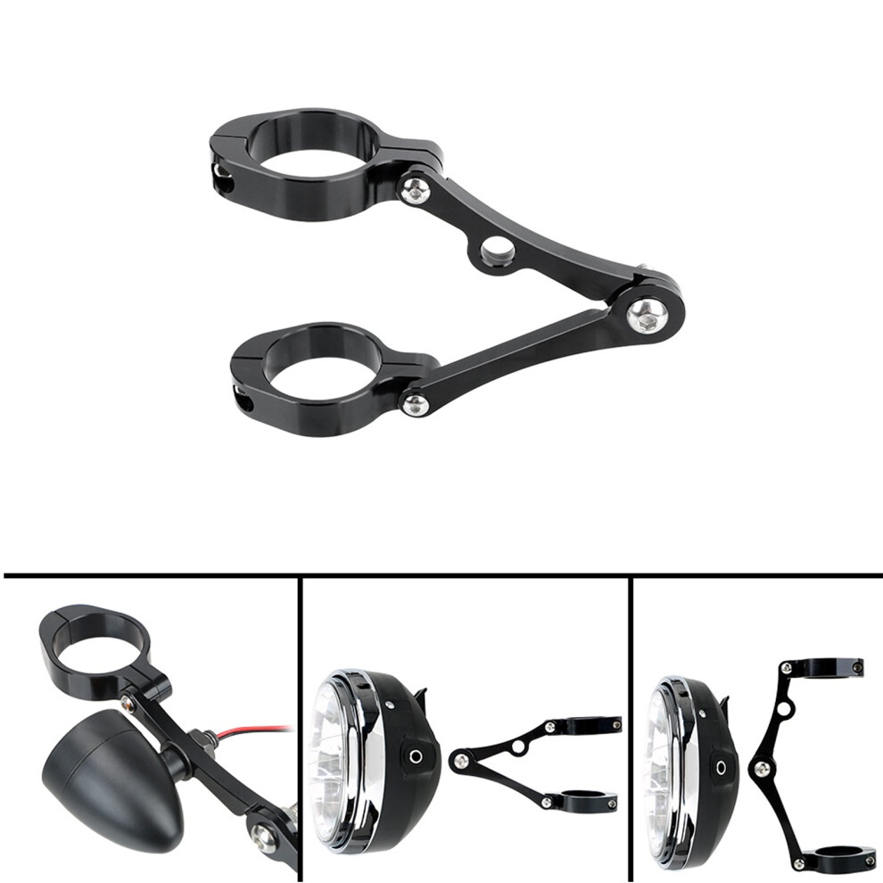 Motorcycle Headlight Bracket Cnc Aluminum Front Lamp Mount Clamp For 1.5In 1.6In Fork Tube 8741322960086