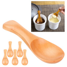 5PCS Small Wooden Spoon for Ice Cream Seasoning Sugar Coffee Tea Sugar Kitchen Cooking Tool