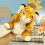 Marionnette à main tigre - 100% coton PP, blanc/jaune 5