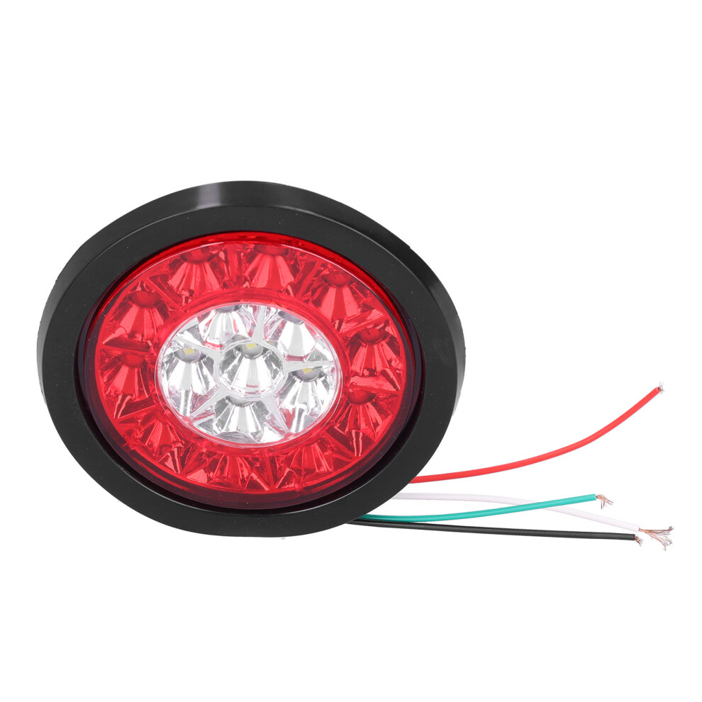 12-24V 16Led Round Tail Color Bright Turn Signal For Trailer Trucks Rv Red/White/Light 4681322960980