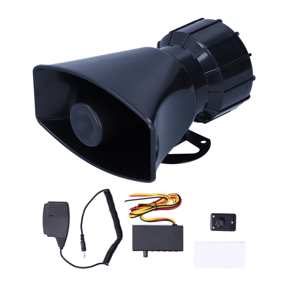 12V 100W 125Db Car Horn Megaphone 5-Sound Emergency Warning Alarm Fire Siren For Car Motorcycle 9461322962666
