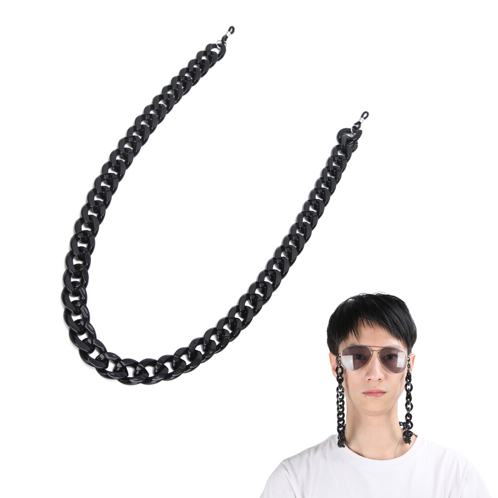 Black Simple Style Eyeglasses Chain Antislip Sunglass Reading Glasses Holder Chain Lanyard Accessory( )