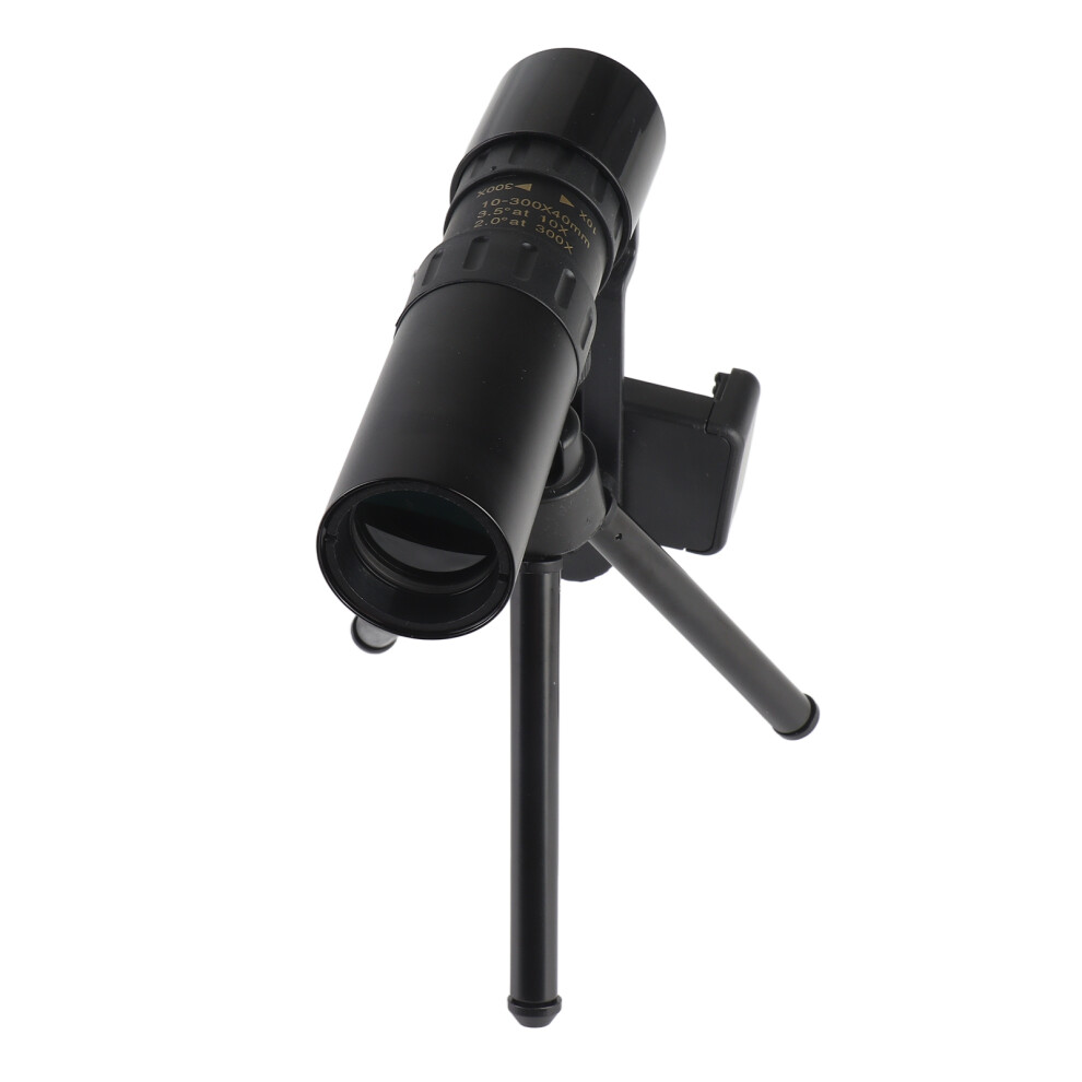 Monocular Telescope 10X-300X Magnification 40Mm Lens Monocular With Phone Holder And Mini Tripod For Bird Watching Concerts 9301322965482