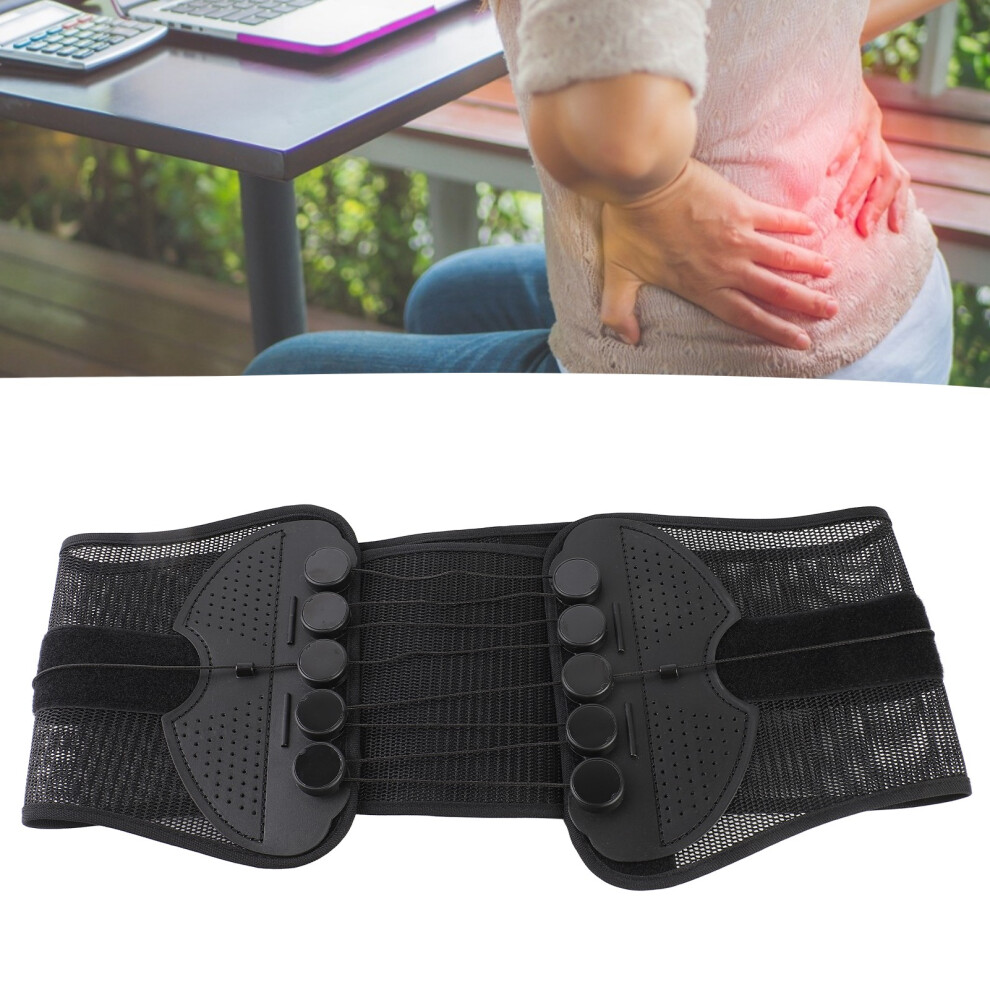Lower Back Brace Adjustable Lumbar Brace Pulley Compression for Herniated Disc Pain ReliefL/110â118cm